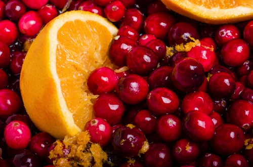 Cranberries and oranges