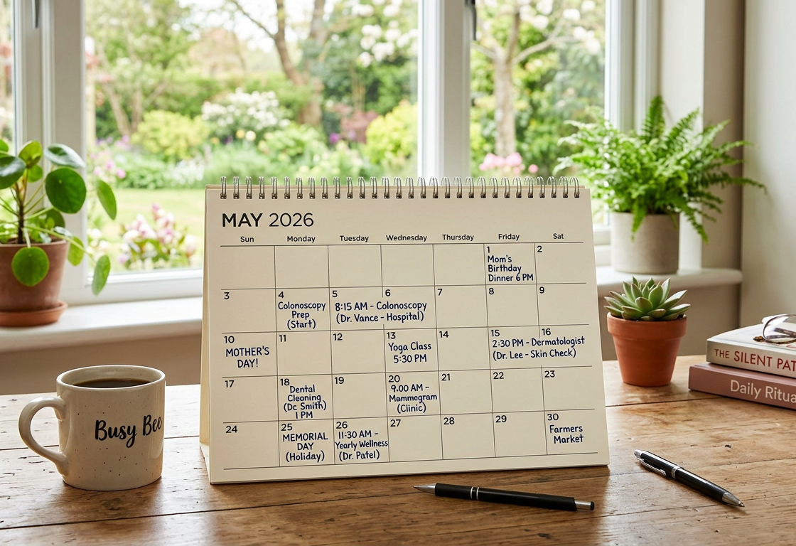 Calendar on desk